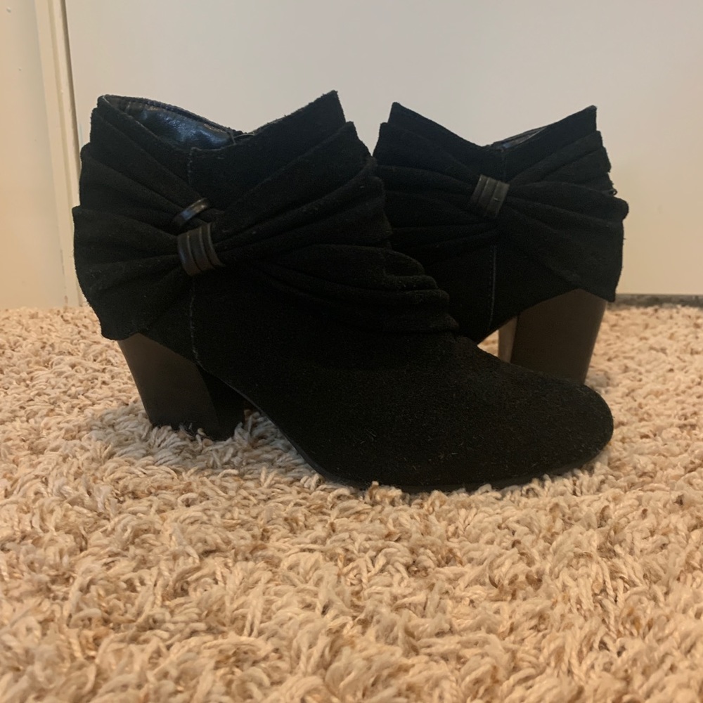 Black Bow Detail Booties